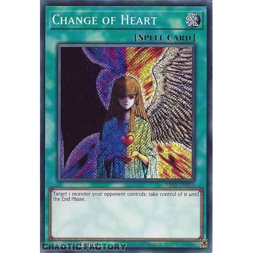 RA01-EN050 Change of Heart Secret Rare 1st Edition NM