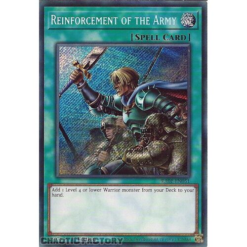 RA01-EN051 Reinforcement of the Army Secret Rare 1st Edition NM