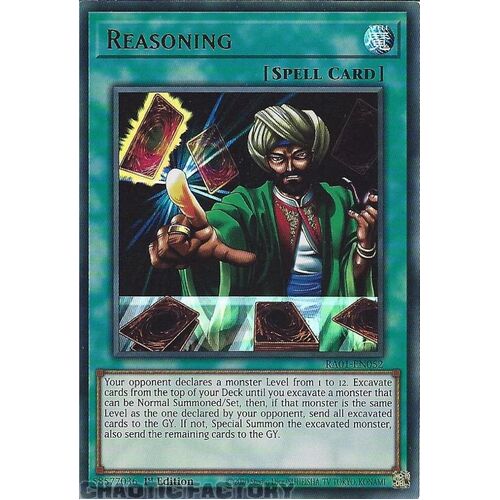 RA01-EN052 Reasoning ULTRA Rare 1st Edition NM