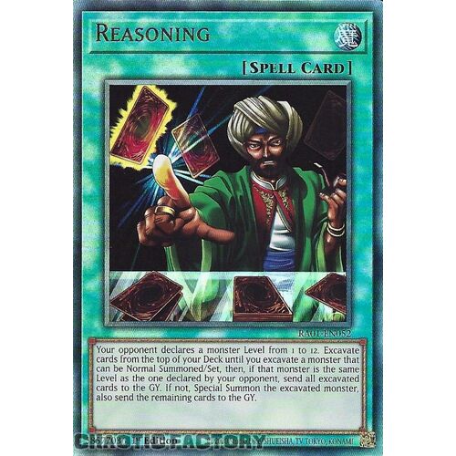 ULTIMATE Rare RA01-EN052 Reasoning 1st Edition NM