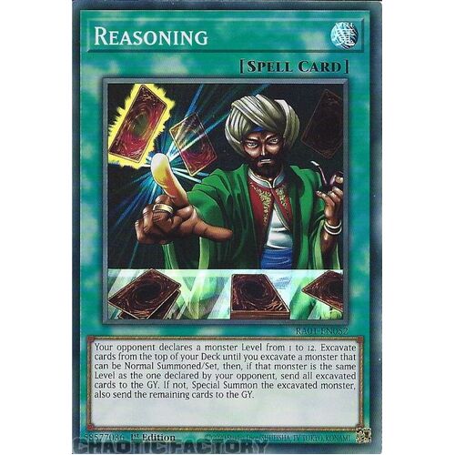 RA01-EN052 Reasoning Super Rare 1st Edition NM