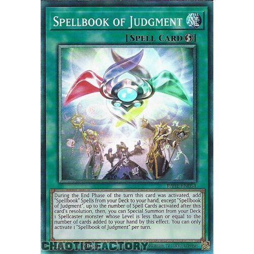 COLLECTOR'S Rare RA01-EN054 Spellbook of Judgment 1st Edition NM