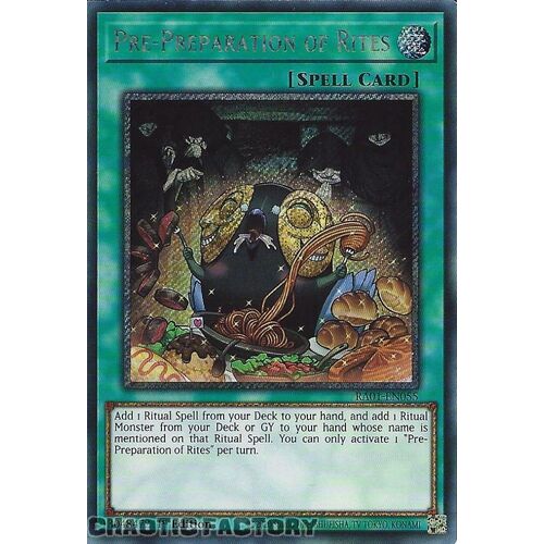 Platinum Secret Rare RA01-EN055 Pre-Preparation of Rites 1st Edition NM