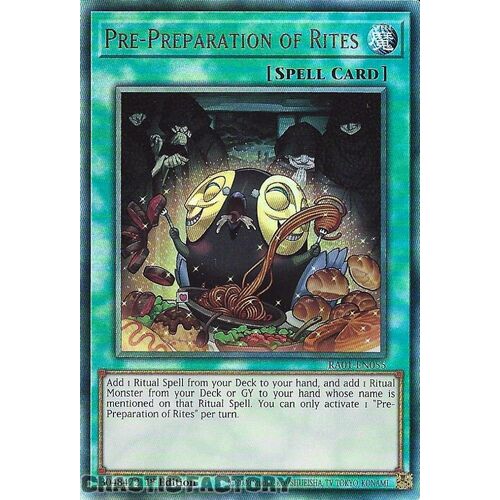 ULTIMATE Rare RA01-EN055 Pre-Preparation of Rites 1st Edition NM