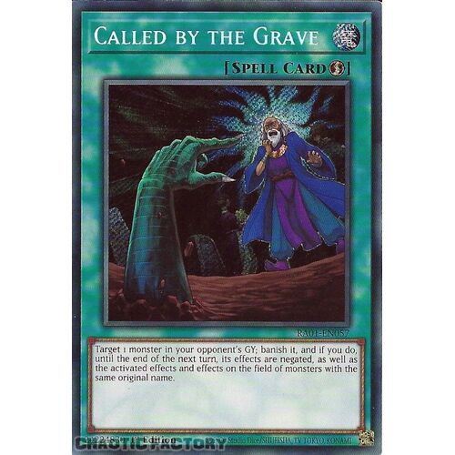 RA01-EN057 Called by the Grave Secret Rare 1st Edition NM