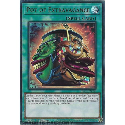 RA01-EN059 Pot of Extravagance ULTRA Rare 1st Edition NM