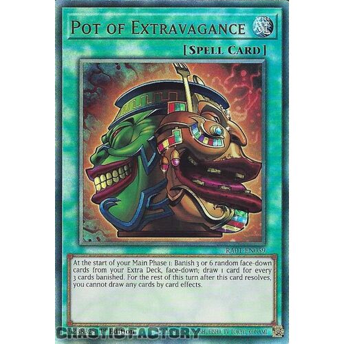 ULTIMATE Rare RA01-EN059 Pot of Extravagance 1st Edition NM