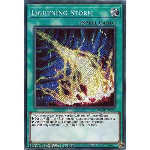 RA01-EN061 Lightning Storm Secret Rare 1st Edition NM