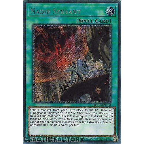 Platinum Secret Rare RA01-EN062 Nadir Servant 1st Edition NM