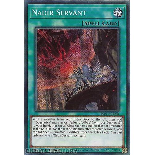 RA01-EN062 Nadir Servant Secret Rare 1st Edition NM