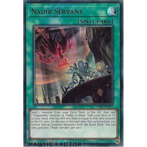 RA01-EN062 Nadir Servant ULTRA Rare 1st Edition NM