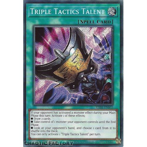 RA01-EN063 Triple Tactics Talent Secret Rare 1st Edition NM