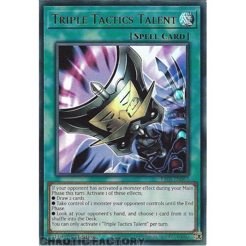 RA01-EN063 Triple Tactics Talent ULTRA Rare 1st Edition NM