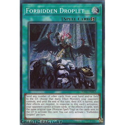 RA01-EN064 Forbidden Droplet Secret Rare 1st Edition NM