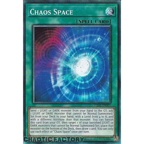 COLLECTOR'S Rare RA01-EN065 Chaos Space 1st Edition NM