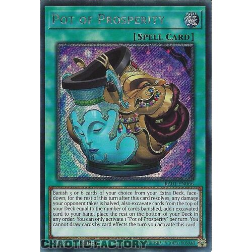 Platinum Secret Rare RA01-EN066 Pot of Prosperity 1st Edition NM