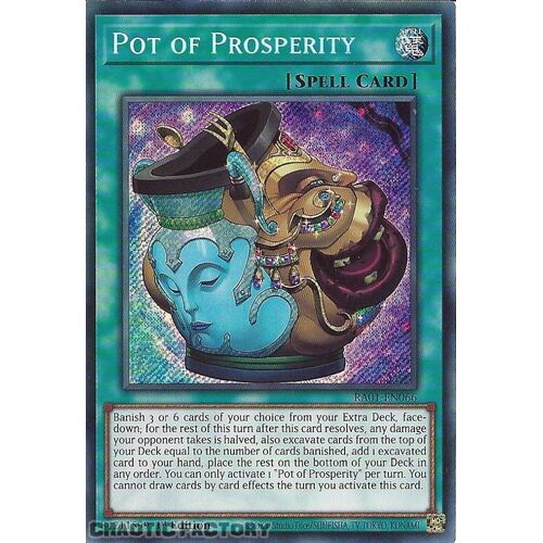 RA01-EN066 Pot of Prosperity Secret Rare 1st Edition NM