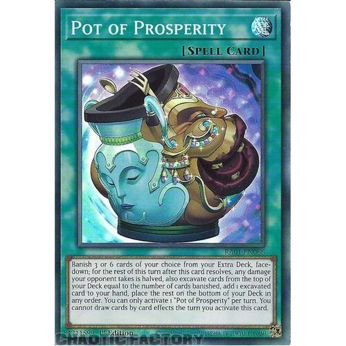 RA01-EN066 Pot of Prosperity Super Rare 1st Edition NM