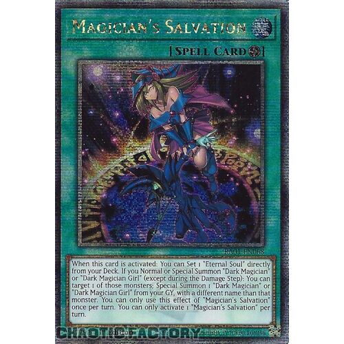 Quarter Century Secret Rare RA01-EN068 Magician's Salvation 1st Edition NM