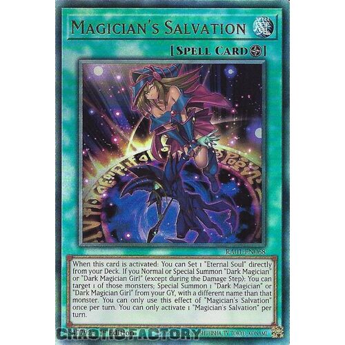 ULTIMATE Rare RA01-EN068 Magician's Salvation 1st Edition NM