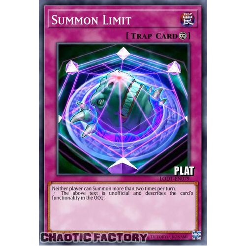 Platinum Secret Rare RA01-EN070 Summon Limit 1st Edition NM