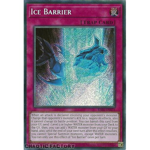 RA01-EN071 Ice Barrier Secret Rare 1st Edition NM