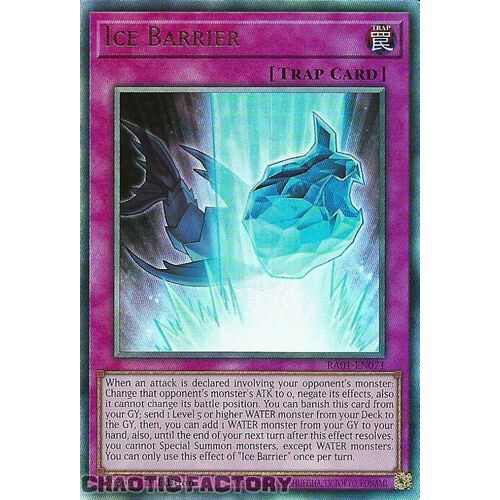 ULTIMATE Rare RA01-EN071 Ice Barrier 1st Edition NM