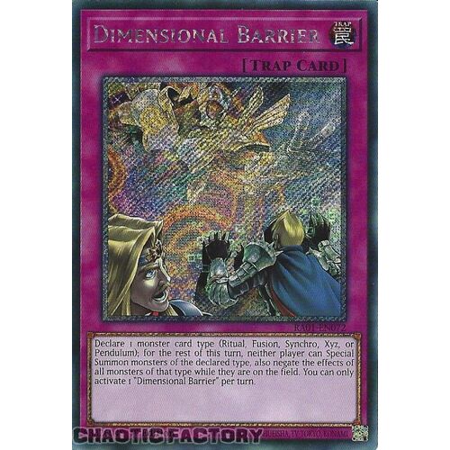 Platinum Secret Rare RA01-EN072 Dimensional Barrier 1st Edition NM