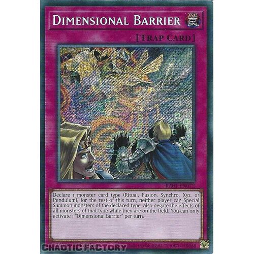 RA01-EN072 Dimensional Barrier Secret Rare 1st Edition NM