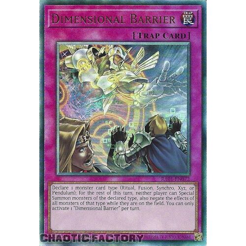 ULTIMATE Rare RA01-EN072 Dimensional Barrier 1st Edition NM