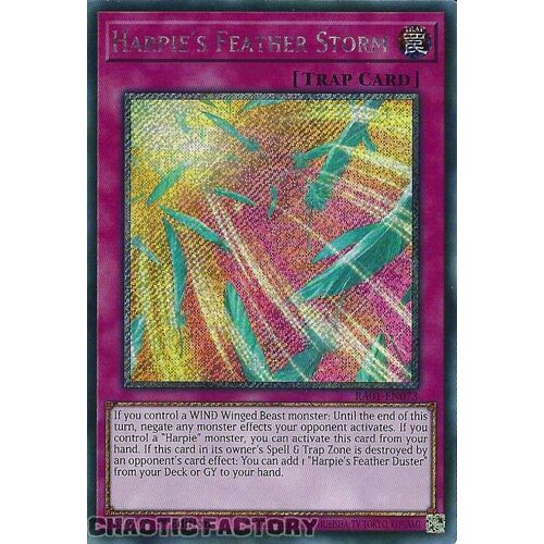 Platinum Secret Rare RA01-EN073 Harpie's Feather Storm 1st Edition NM