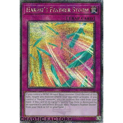 Quarter Century Secret Rare RA01-EN073 Harpie's Feather Storm 1st Edition NM