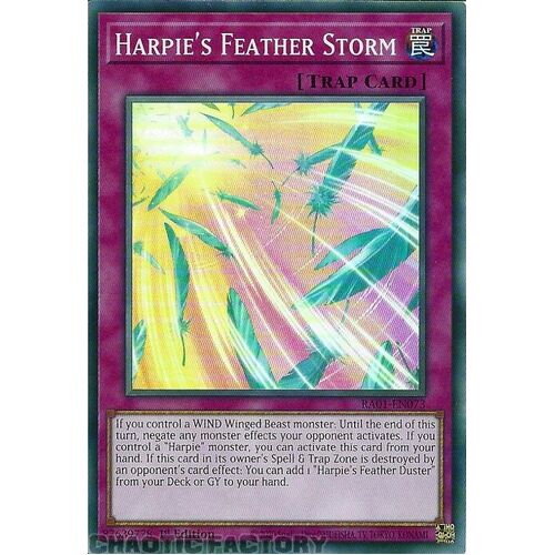 RA01-EN073 Harpie's Feather Storm Super Rare 1st Edition NM