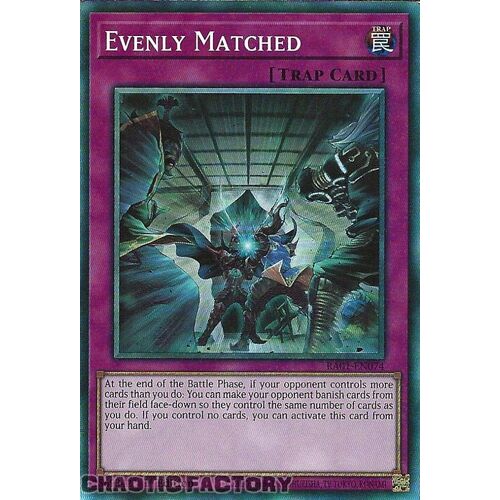 COLLECTOR'S Rare RA01-EN074 Evenly Matched 1st Edition NM