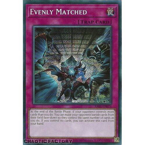 RA01-EN074 Evenly Matched Secret Rare 1st Edition NM