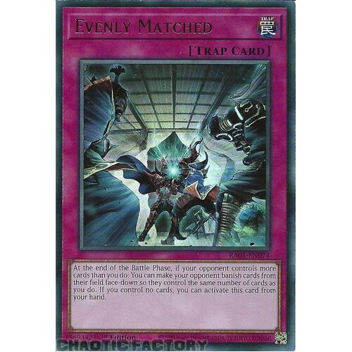 RA01-EN074 Evenly Matched ULTRA Rare 1st Edition NM