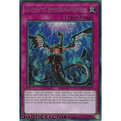 Platinum Secret Rare RA01-EN075 Infinite Impermanence 1st Edition NM