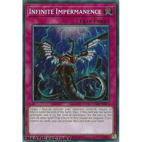 RA01-EN075 Infinite Impermanence Secret Rare 1st Edition NM