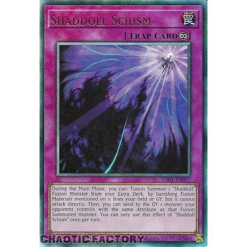 ULTIMATE Rare RA01-EN077 Shaddoll Schism 1st Edition NM