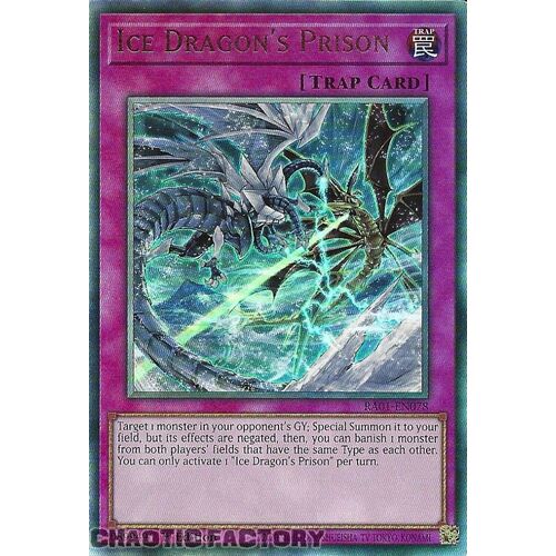 ULTIMATE Rare RA01-EN078 Ice Dragon's Prison 1st Edition NM