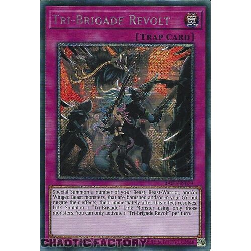 Platinum Secret Rare RA01-EN079 Tri-Brigade Revolt 1st Edition NM