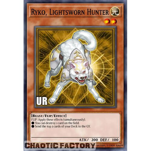 RA02-EN003 Ryko, Lightsworn Hunter Ultra Rare 1st Edition NM