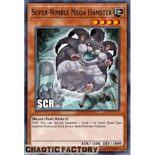 RA02-EN004 Super-Nimble Mega Hamster Secret Rare 1st Edition NM