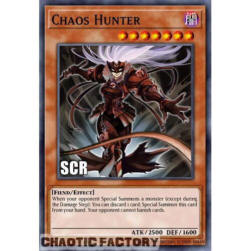 RA02-EN007 Chaos Hunter Secret Rare 1st Edition NM