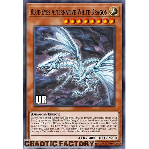 RA02-EN010 Blue-Eyes Alternative White Dragon Ultra Rare 1st Edition NM