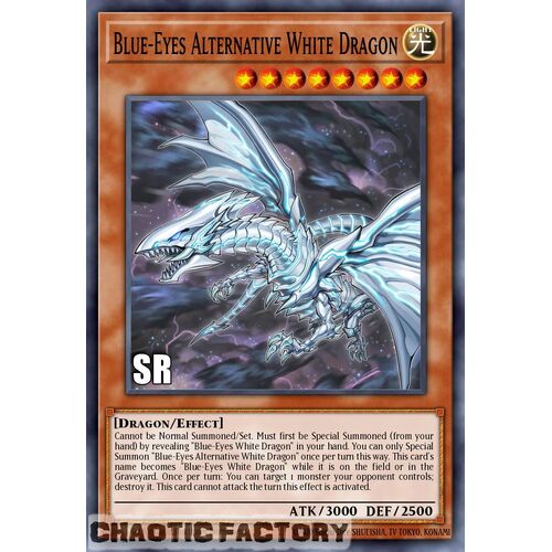 RA02-EN010 Blue-Eyes Alternative White Dragon Super Rare 1st Edition NM