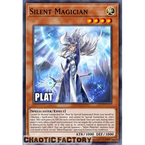 Platinum Secret Rare RA02-EN012 Silent Magician 1st Edition NM