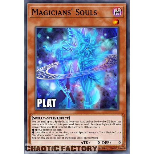 Platinum Secret Rare RA02-EN014 Magicians' Souls 1st Edition NM