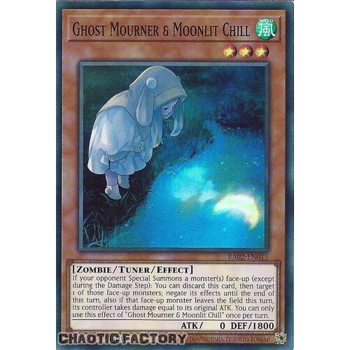 RA02-EN015 Ghost Mourner & Moonlit Chill (alternate art) Super Rare 1st Edition NM