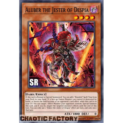 RA02-EN016 Aluber the Jester of Despia Super Rare 1st Edition NM